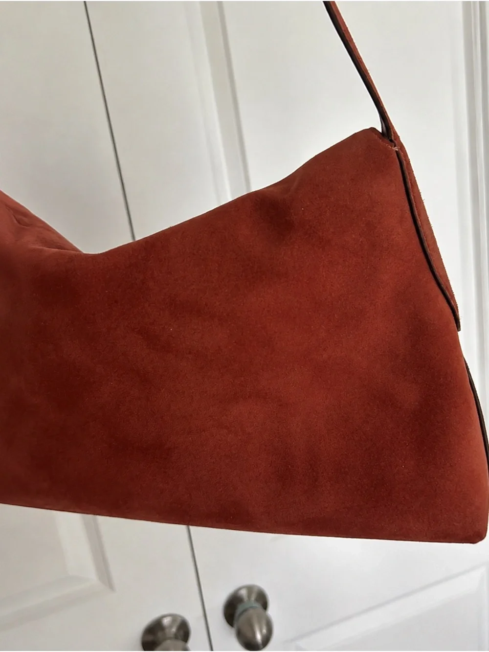 Coach Suede Shoulder Bag in Rust